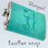 Team Groom Leather Wrapped Hip Flask Bachelor Party Must-Have
